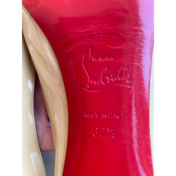 Christian Louboutin Shoes - ~ Christian Louboutin Authentic Pumps 37.5 Flaws Heels 3" PeepToe 7.5 Very Privé